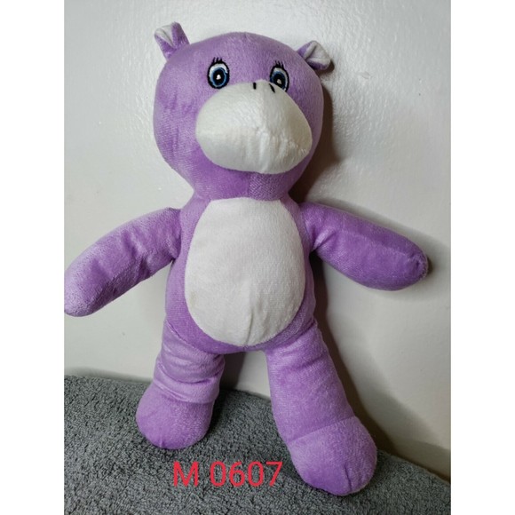Kellytoy  teddy bear purple, nose white ,14" - Picture 4 of 5
